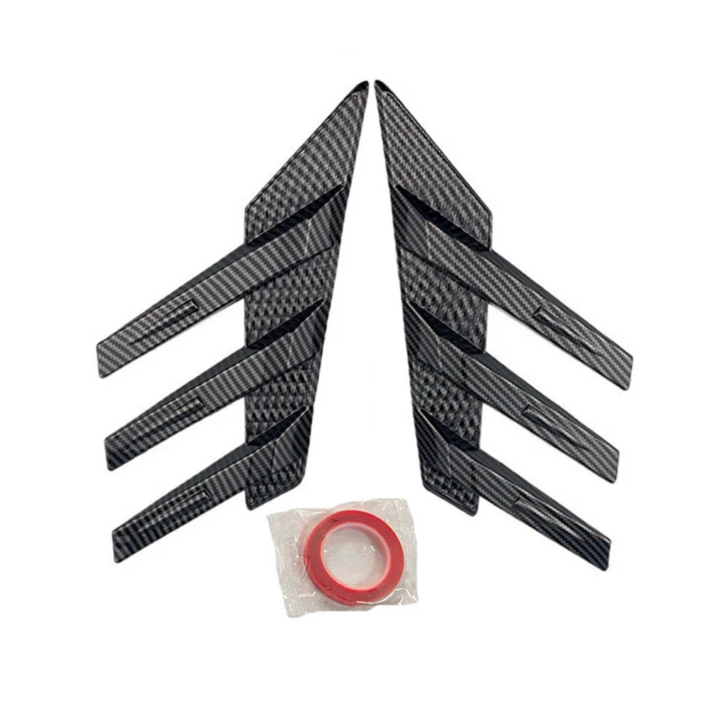 Carbon Fiber Look Rear Windshield Sticker Trim for Car (No Year Specified)