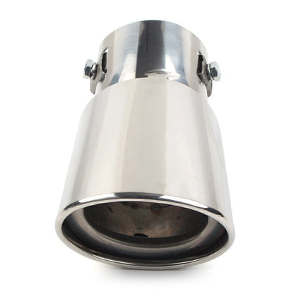 Stainless Steel Exhaust Pipe Tail Muffler Tip for Car Accessories (Curved)