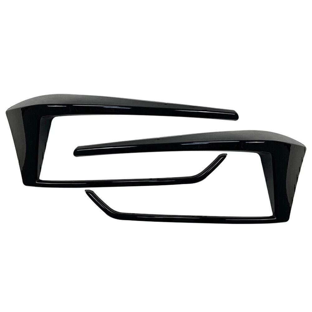 Black Rear Bumper Spoiler Fog Light Covers for VW Golf Mk7.5 (2016-2019)