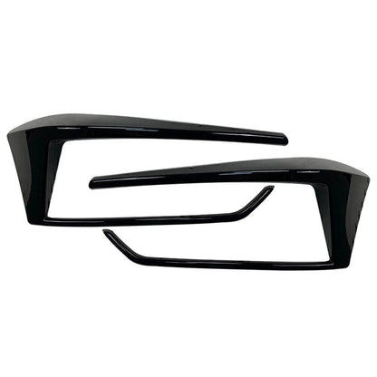 Black Rear Bumper Spoiler Fog Light Covers for VW Golf Mk7.5 (2016-2019)