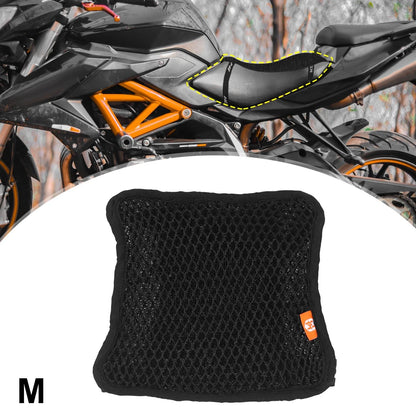 26.5x23cm Size M Motorcycle Seat Cover Breathable Double Layer 3D Mesh Black for Motorcycle