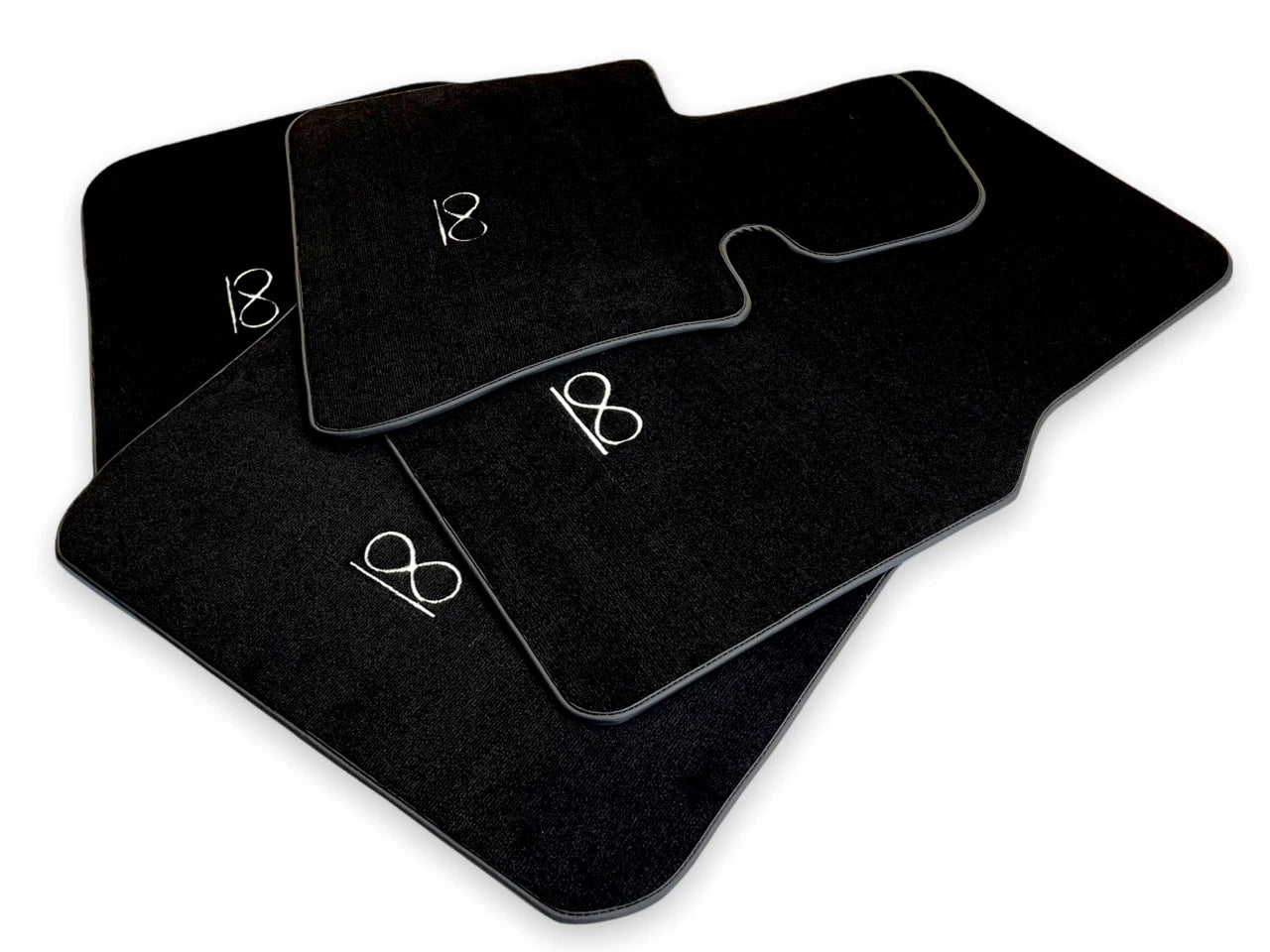 Floor Mats for Rolls Royce Ghost 2010-2019 Black Badge with Fluorescent Logo