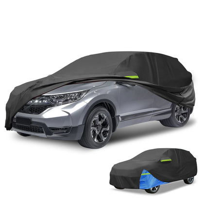 Waterproof Car Cover for Honda CRV (210D Oxford Cloth, Black/Blue)