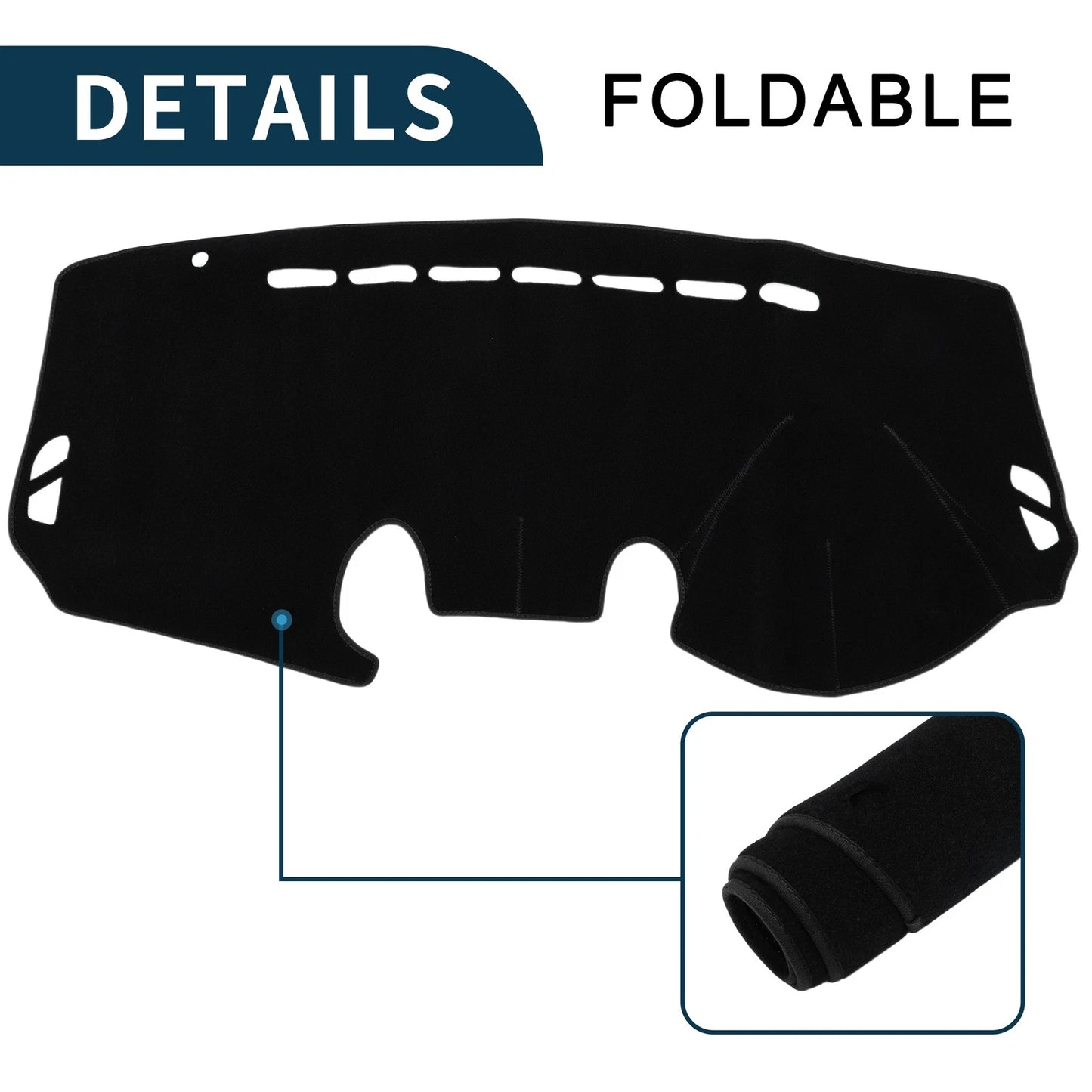 Dashboard Cover Mat for Mazda 2 Demio (2007-2014) Sun Protector Black