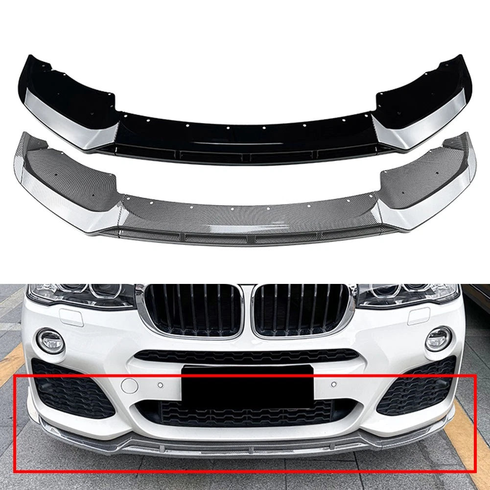 Front Bumper Lip Spoiler for BMW X3 F25, X4 F26 M Sport (2014-2018)