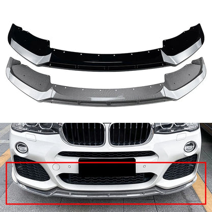 Front Bumper Lip Spoiler for BMW X3 F25, X4 F26 M Sport (2014-2018)
