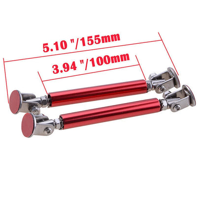 10CM Red Universal Car Front Bumper Lip Splitter Strut Tie Bar Support