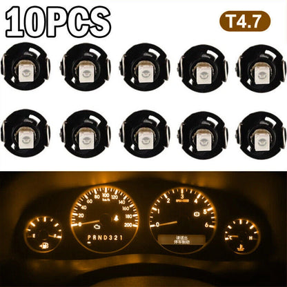 10x T4.7/T5 Neo Wedge LED Bulbs for Dash Climate Instrument Light Lamp Yellow