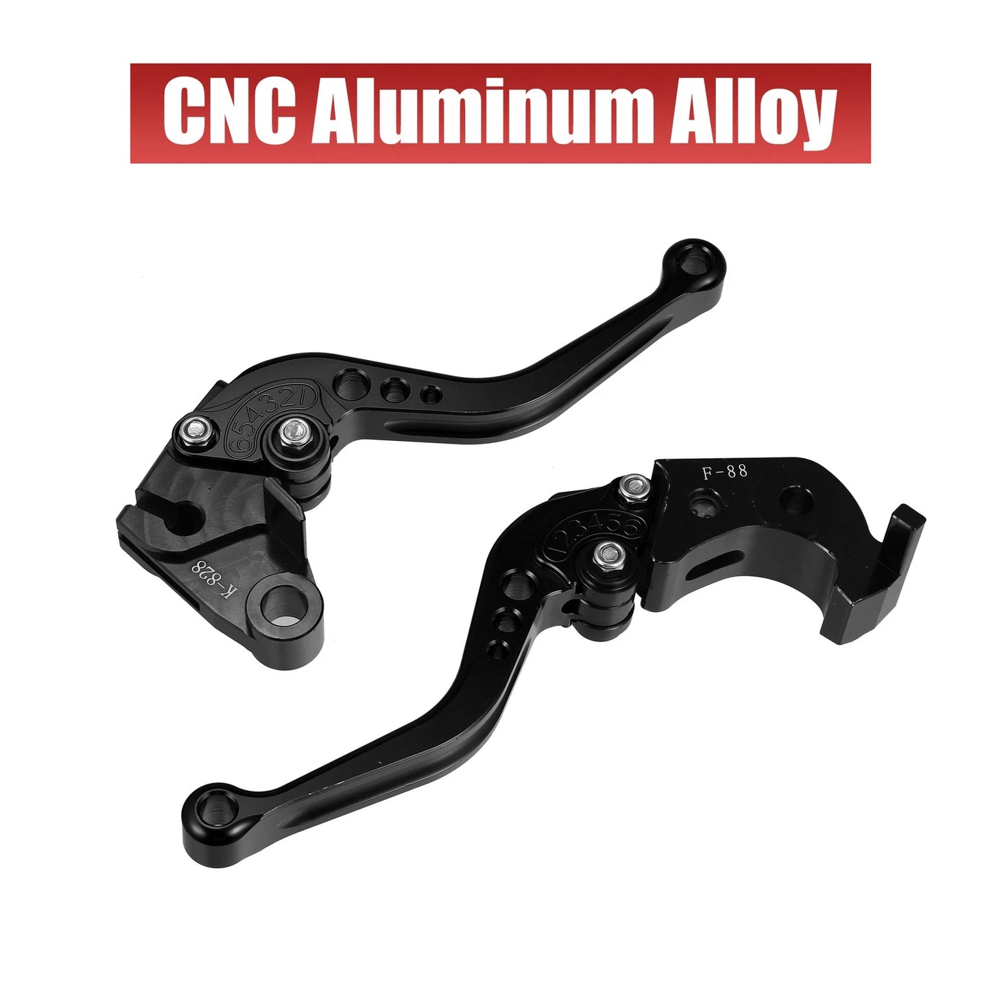 2 x Black Motorcycle Brake Clutch Levers Adjustable Folding CNC for Kawasaki