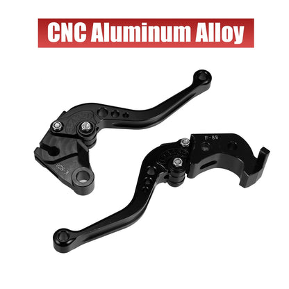 2 x Black Motorcycle Brake Clutch Levers Adjustable Folding CNC for Kawasaki