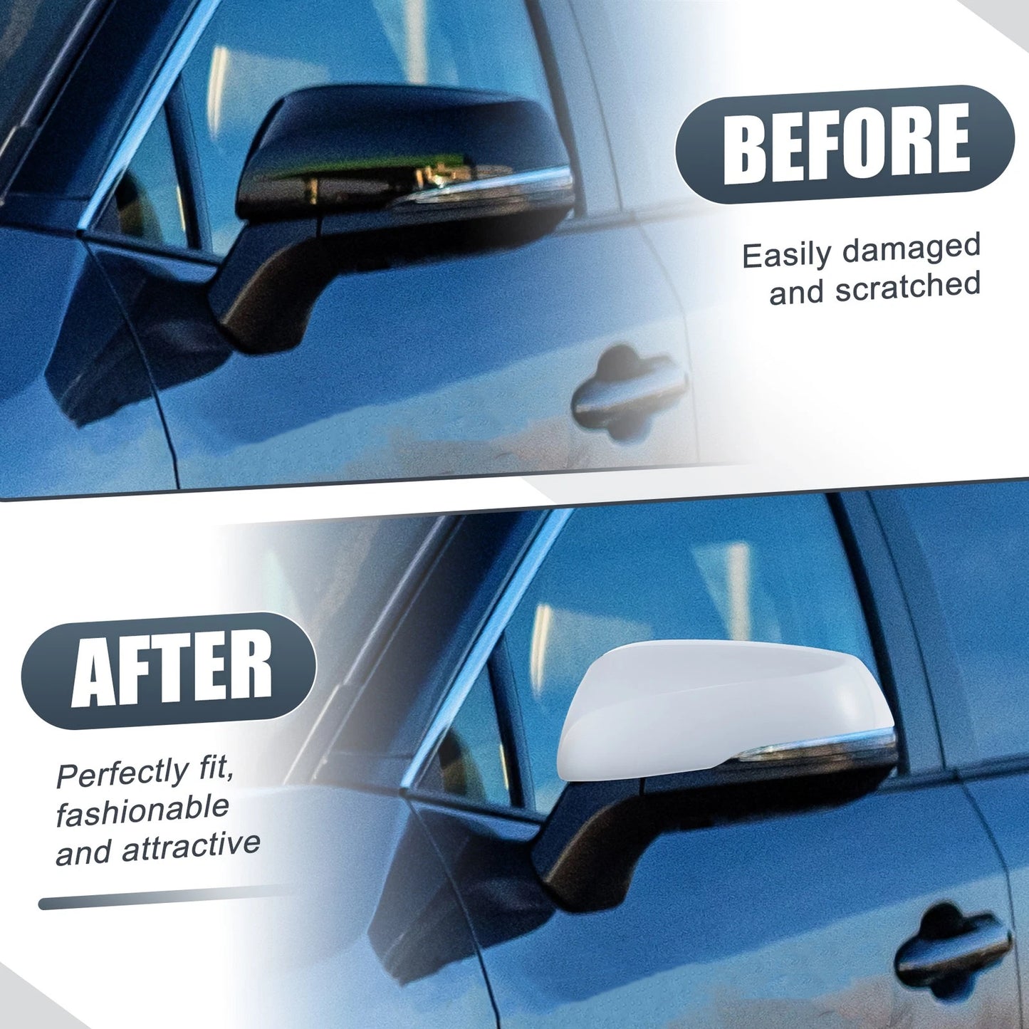 Left Side Mirror Cover Caps for Toyota RAV4 (2019-2023)