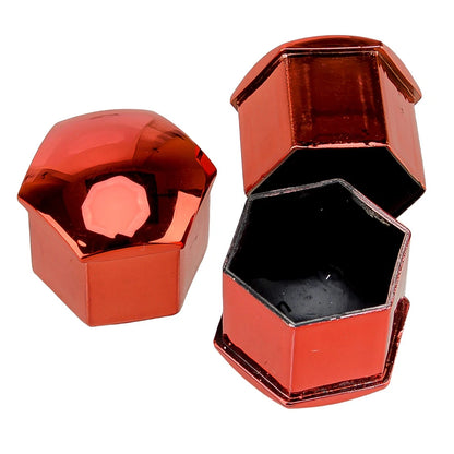 21mm Red Wheel Lug Nut Bolt Center Cover Caps & Tool for Car (Various Years)