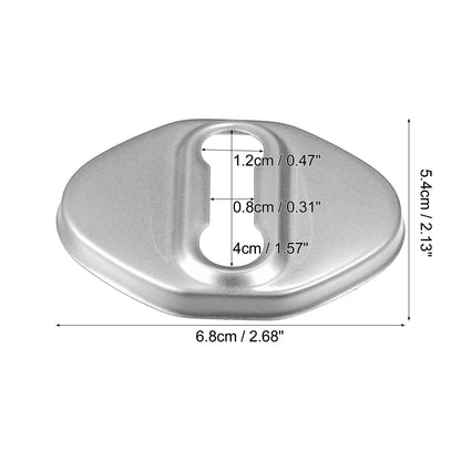 4 x Car Door Lock Latch Covers for Ford Focus (2019-2021) Silver Tone