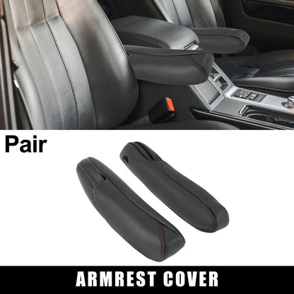 Black Front Seat Armrest Cover  Red Line for Honda CRV (2010-2011)