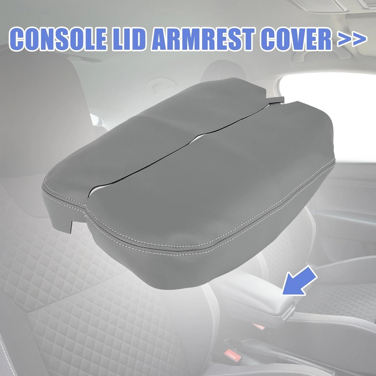 Pair Center Console Lid Armrest Cover Protector for Acura MDX (2007 - 2013)