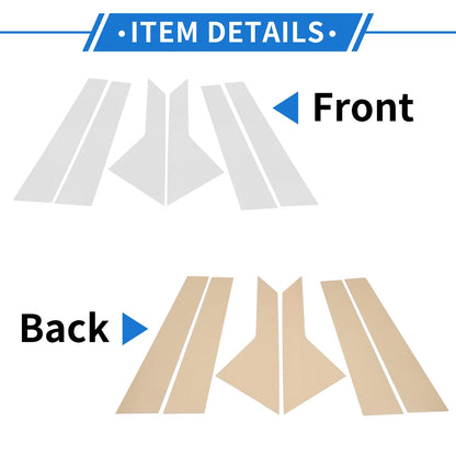 6 Pcs Chrome Silver Door Pillar Trim for KIA K5 (2021-2023)