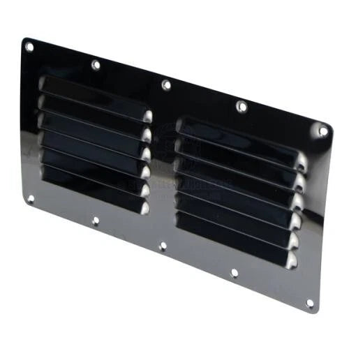 Stainless Steel Black PVD Surface Mount Louvre Vent 230mm x 115mm
