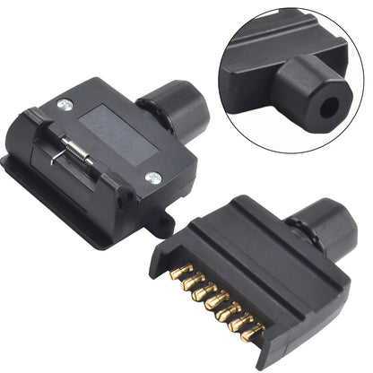Heavy Duty 7-Pin Flat Trailer Adapter Connector for Boats and Trailers