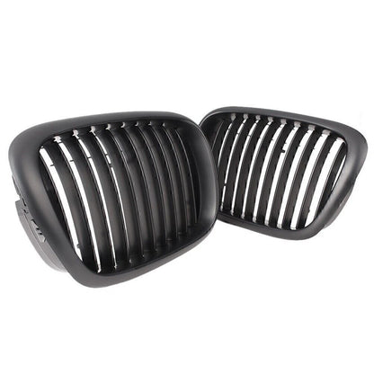 Black Upper Bumper Grill Mesh Grille for BMW E39 525 528 530 535 M5 (2000-2003)