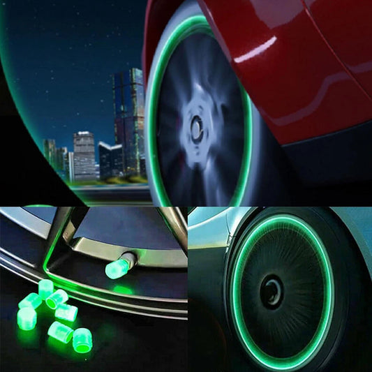 16x Luminous Tire Valve Caps for Universal Cars