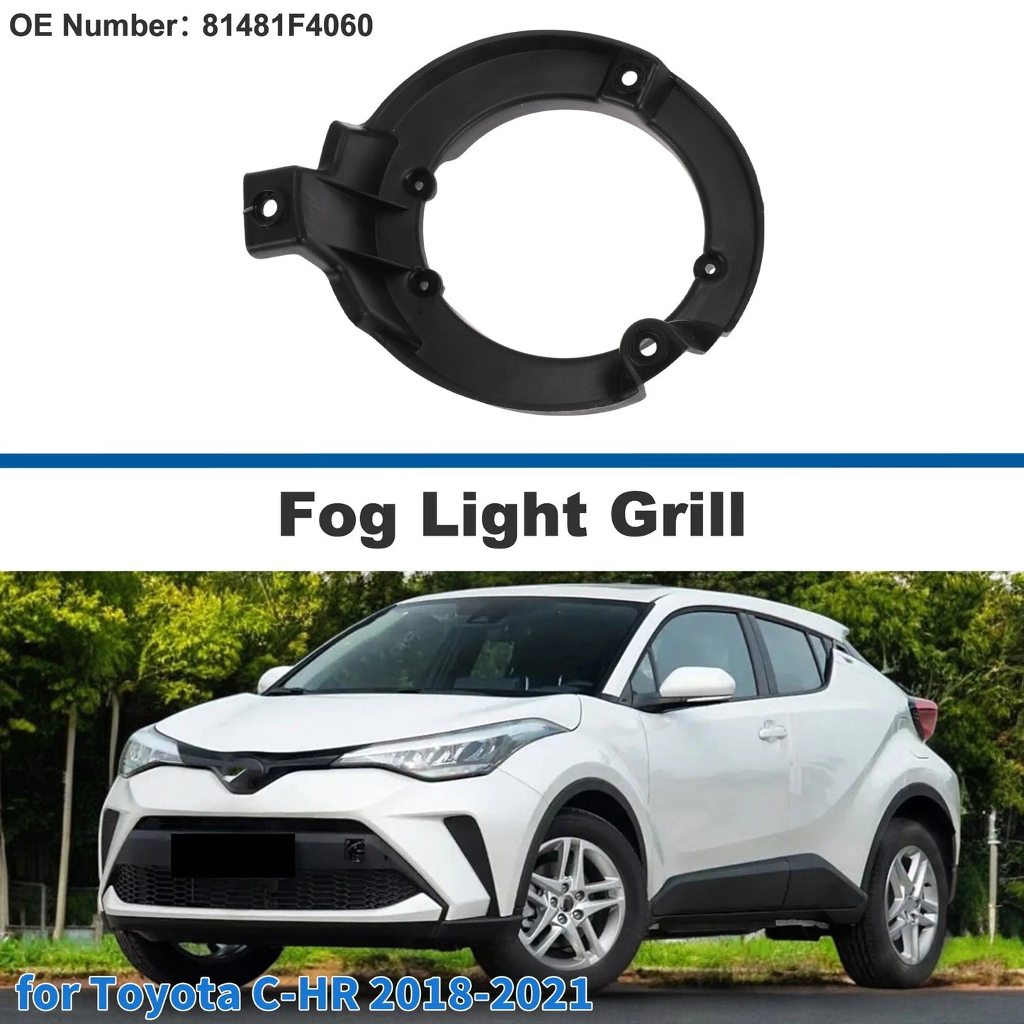 Front Right Fog Light Grill for Toyota C-HR (2018-2021)