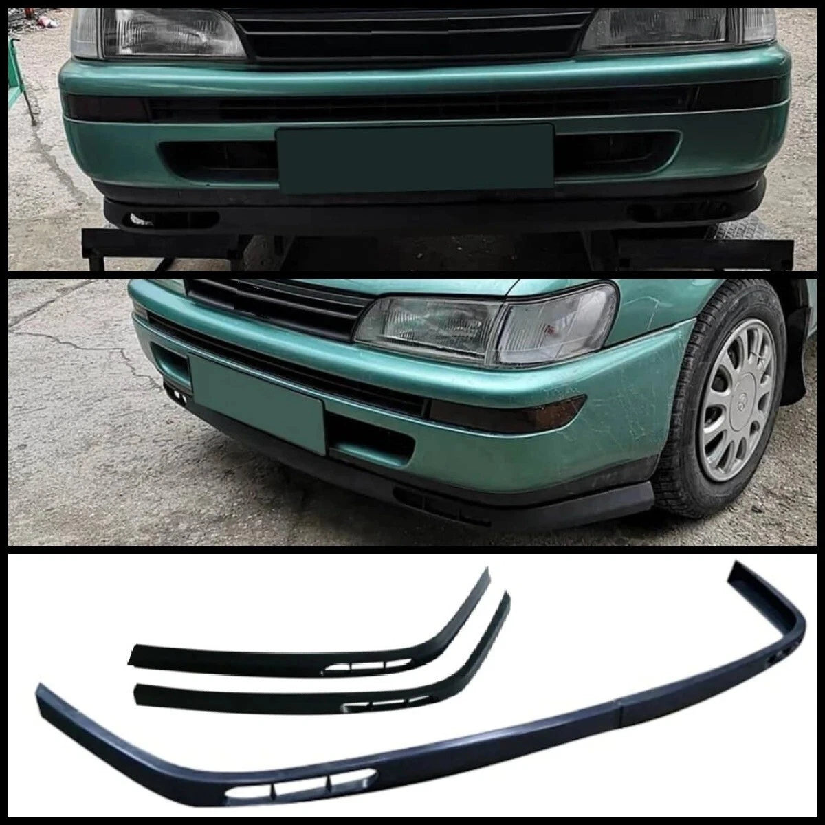 Laguna Front Bumper Splitter for Toyota Corolla (1993-1999) 2 Piece Pcs