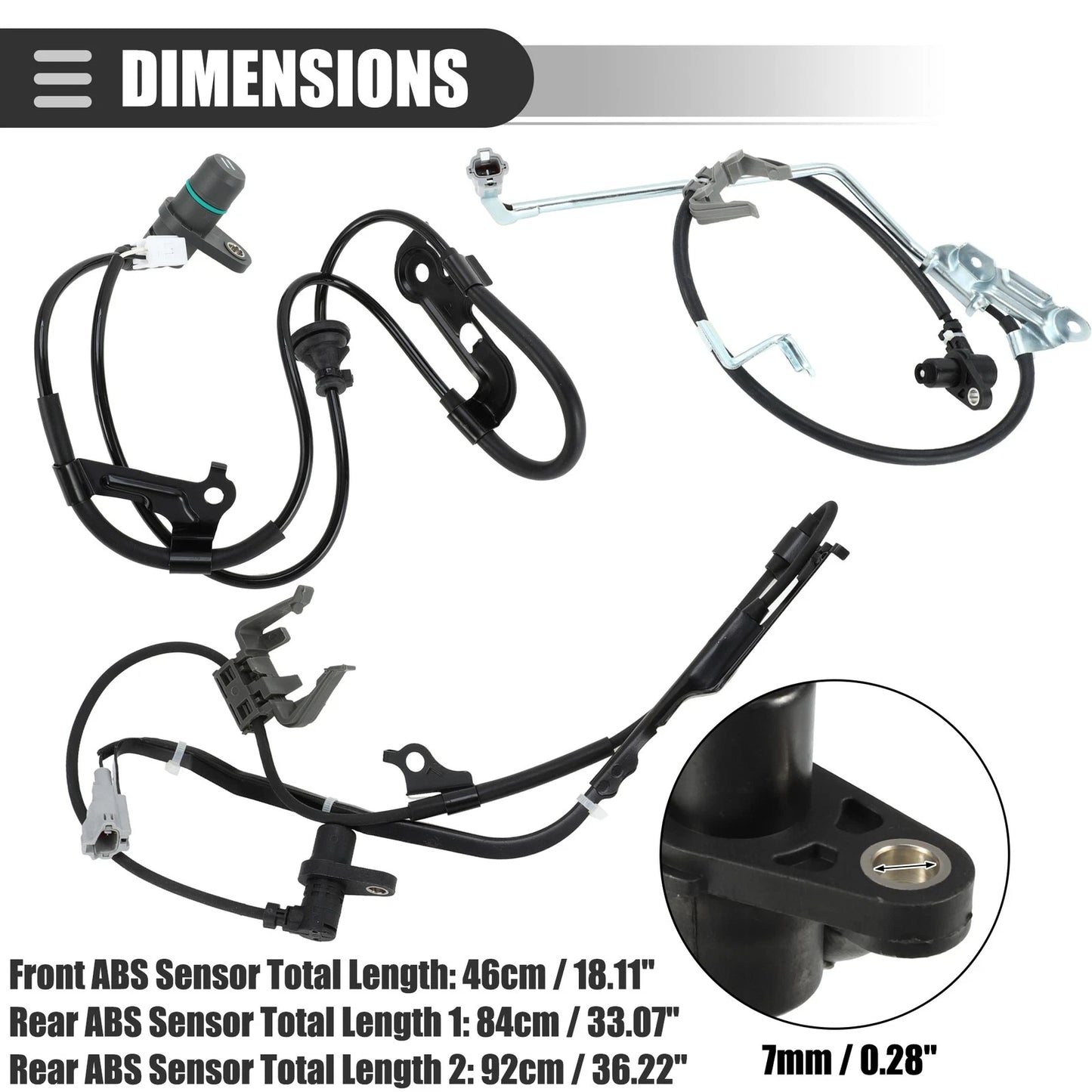 ABS Wheel Speed Sensor Set for Toyota Camry (2012-2017) - 4 x Sensors