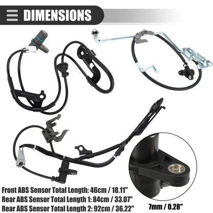 ABS Wheel Speed Sensor Set for Toyota Camry (2012-2017) - 4 x Sensors