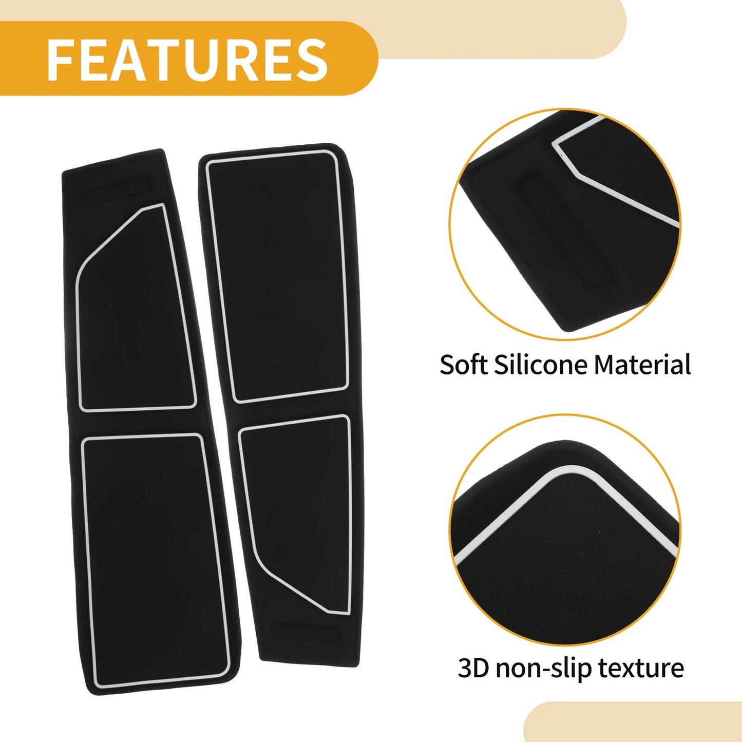 Dashboard Cover for Ford Bronco Accessories 2021-2024 Black Gray 1 Set