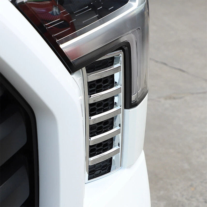 Silver Front Mesh Grill Molding Covers for Toyota Tundra (2022-2023)