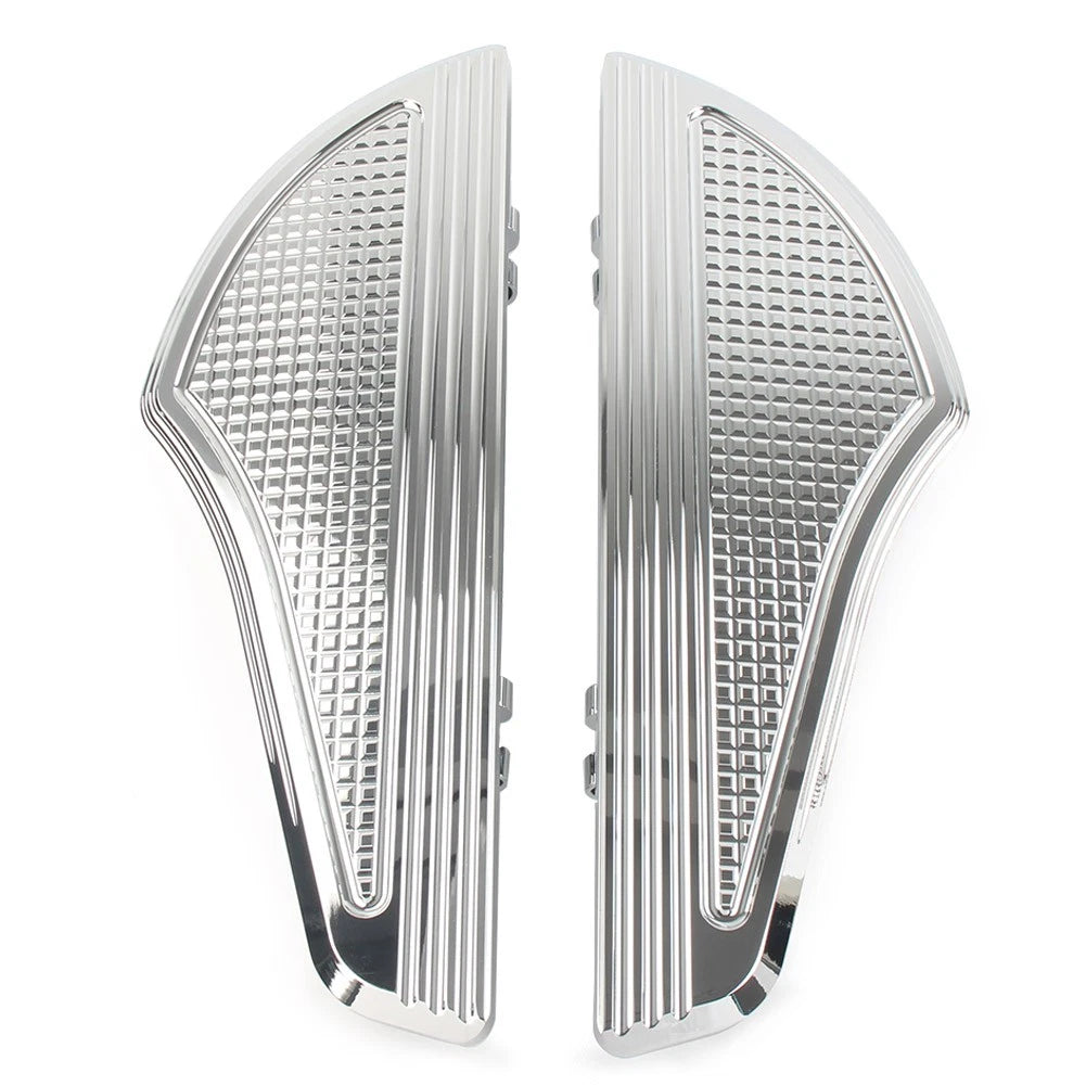 Non-Slip Front Floorboards for Harley Dyna Touring Softail Chrome