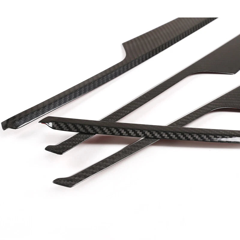 Real Carbon Fiber Side Door Panel Decor Trim Fit For Porsche Macan 2015-2020