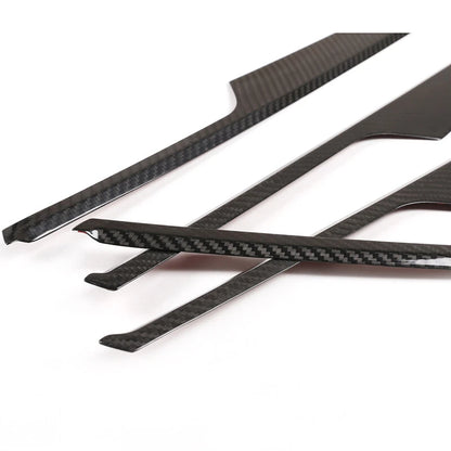 Real Carbon Fiber Side Door Panel Decor Trim Fit For Porsche Macan 2015-2020