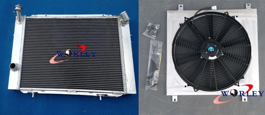 3Row Aluminum Radiator & Shroud Fan for Holden Commodore VB VC VH V8 (79-85)