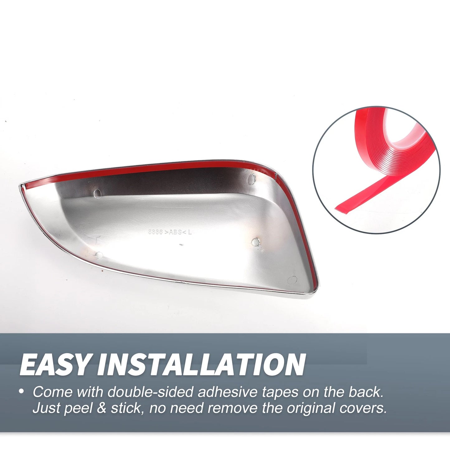 Chrome Plated Rearview Mirror Cover for Toyota HILUX (2015-2022)