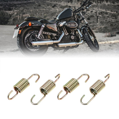 4 x 6cm Gold Tone Motorcycle Brake Pedal Return Springs for Suzuki