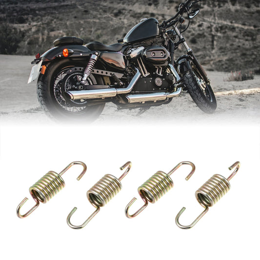 4 x 6cm Gold Tone Motorcycle Brake Pedal Return Springs for Suzuki