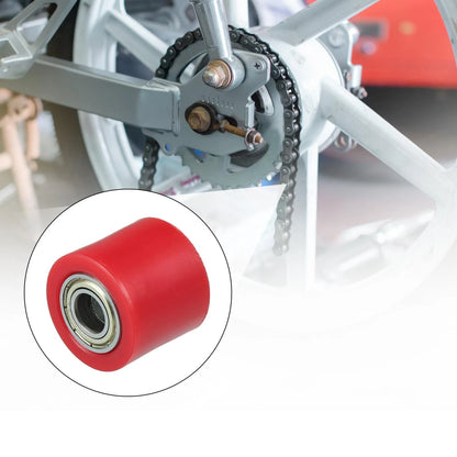 Pulley / 10mm Drive Chain Roller Slider Tensioner Guide Red for Motorcycle