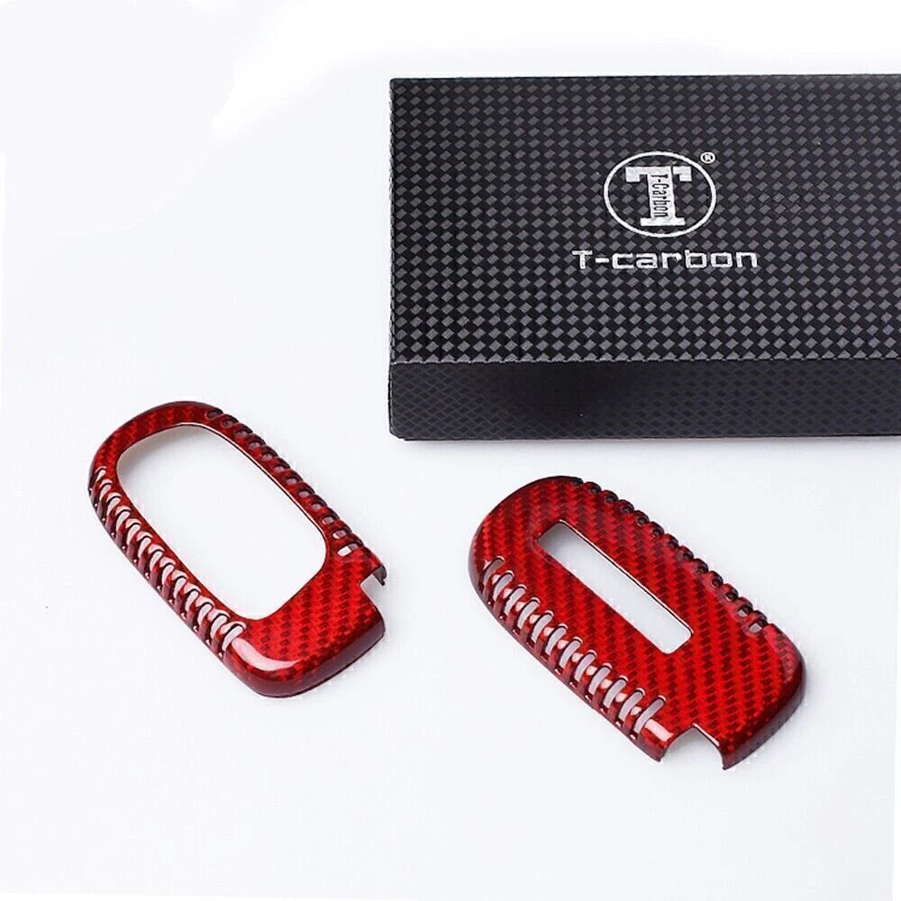 Carbon Fiber Key Case Cover for Jeep Cherokee Renegade (2015-2023)