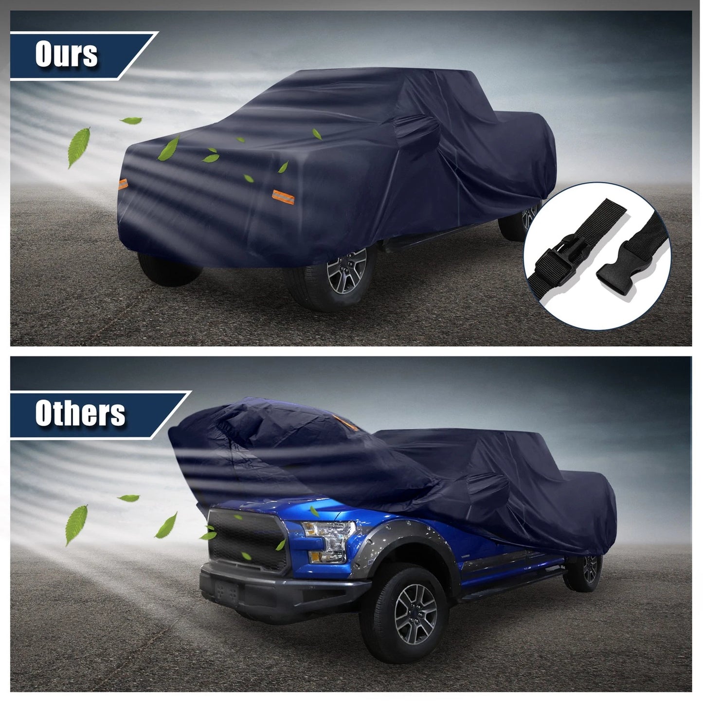 Pickup Truck Cover for Ford F150 Crew Cab 4 Door (2004-2021) Navy Blue