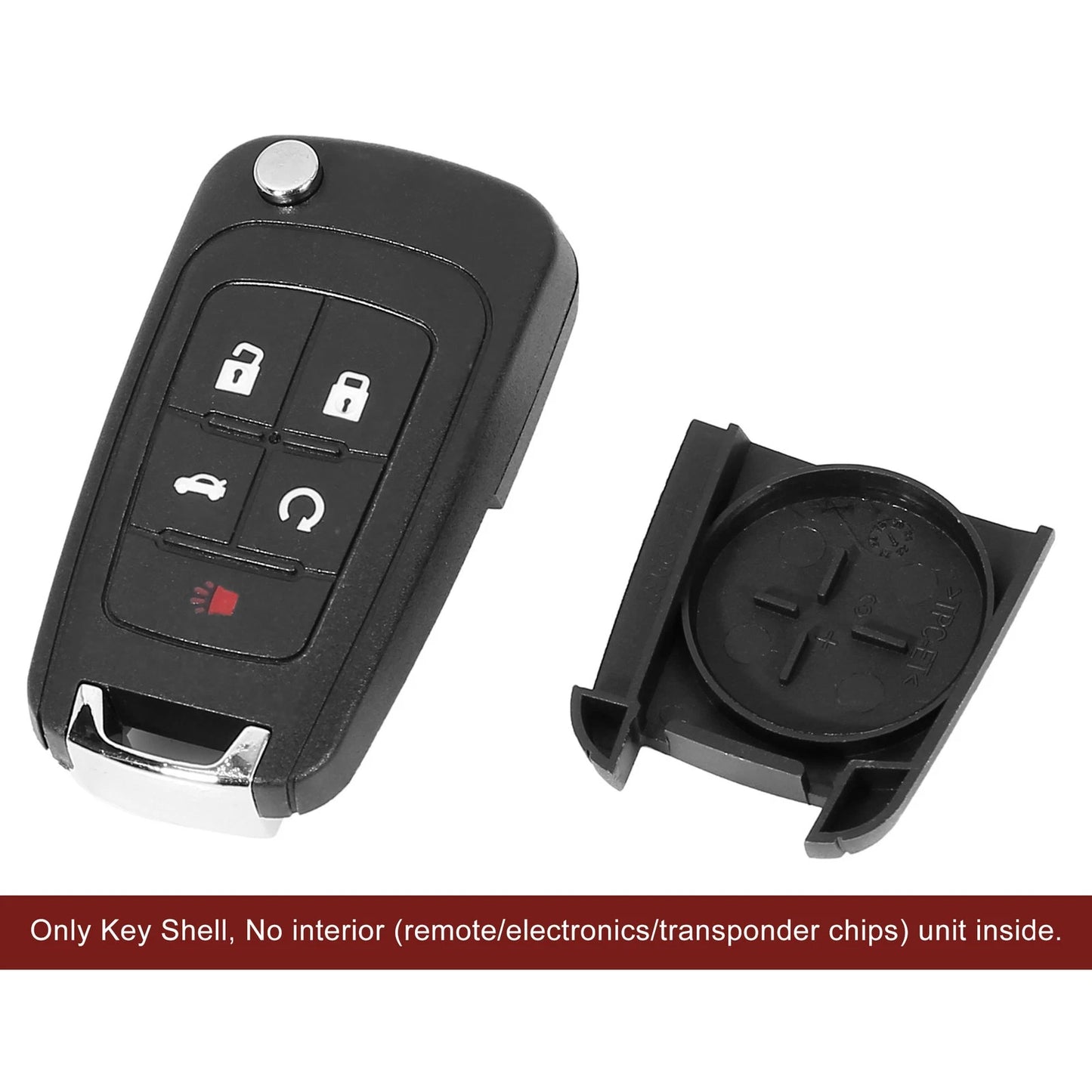 5 Button Uncut Key Fob Remote Shell for Chevy Camaro (2010 - 2013)