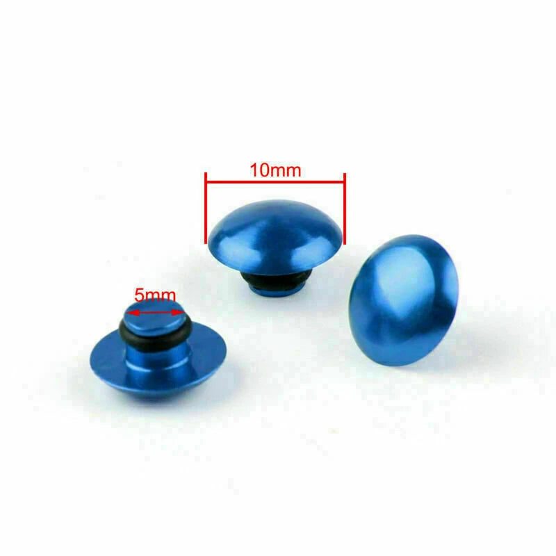 10 x M6 Blue Protective Caps for Motorcycle F2