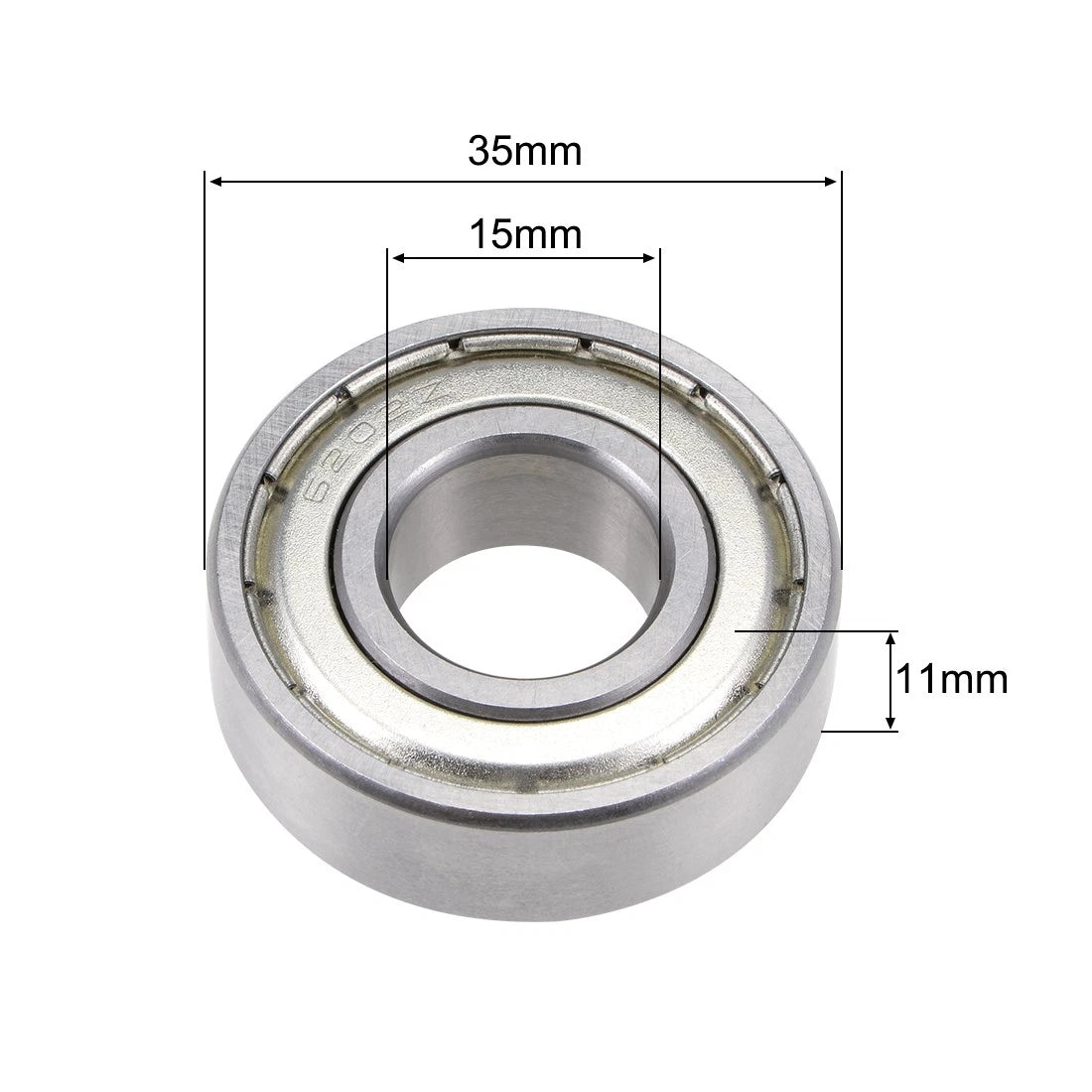 6202ZZ 2 x Ball Bearing 15x35x11mm Double Shielded P6 ABEC-3 for Universal