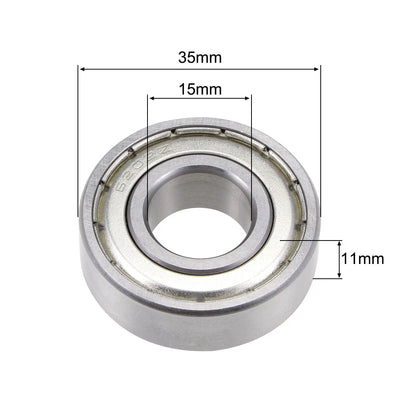 6202ZZ 2 x Ball Bearing 15x35x11mm Double Shielded P6 ABEC-3 for Universal