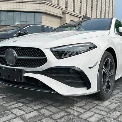 Gloss Black Front Side Spoiler Trim for Benz A Class W177 (2023-2024)