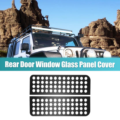 Rear Door Window Glass Decals Covers for Jeep Wrangler JK (2007-2017)