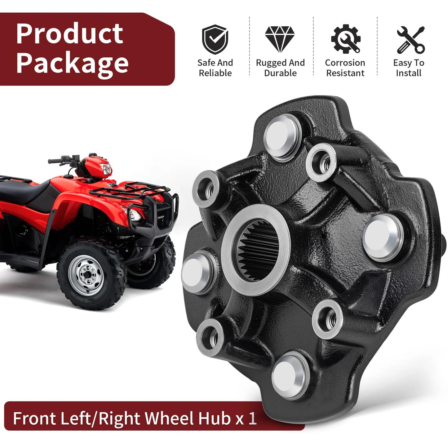 Front Wheel Hub for Honda TRX420TE/TRX420TM Rancher 420 2014-2024