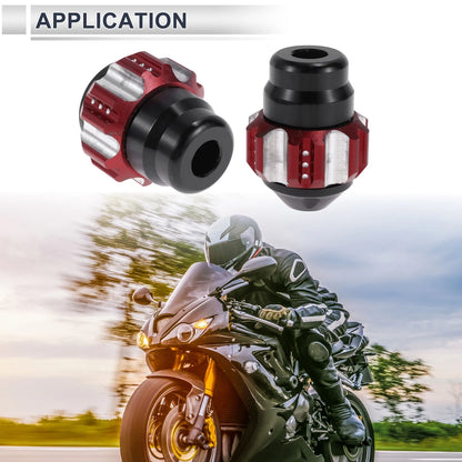 Slider Frame 0.59" Aluminum Alloy Plastic Motorcycle Red for Make Model