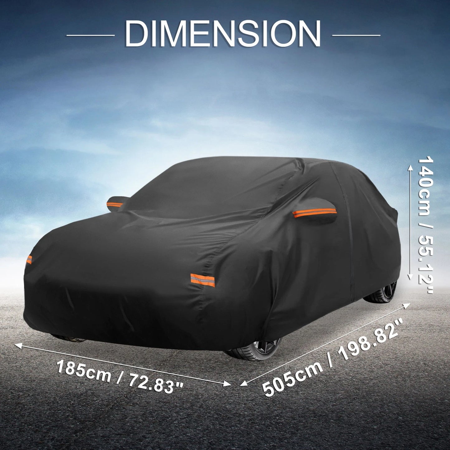 Waterproof 210D-PU Car Cover for Toyota Crown Sedan (2010-2023)