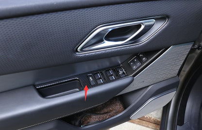 Carbon Fiber Window Lift Cover Trim for Range Rover Velar (2018-2023) 4pcs